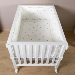 Childhome Tapis de parc Jersey coeurs dorés (75 x 95 cm)