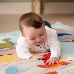 Little Big Friends Tapis de parc réversible Les Amis Dinos