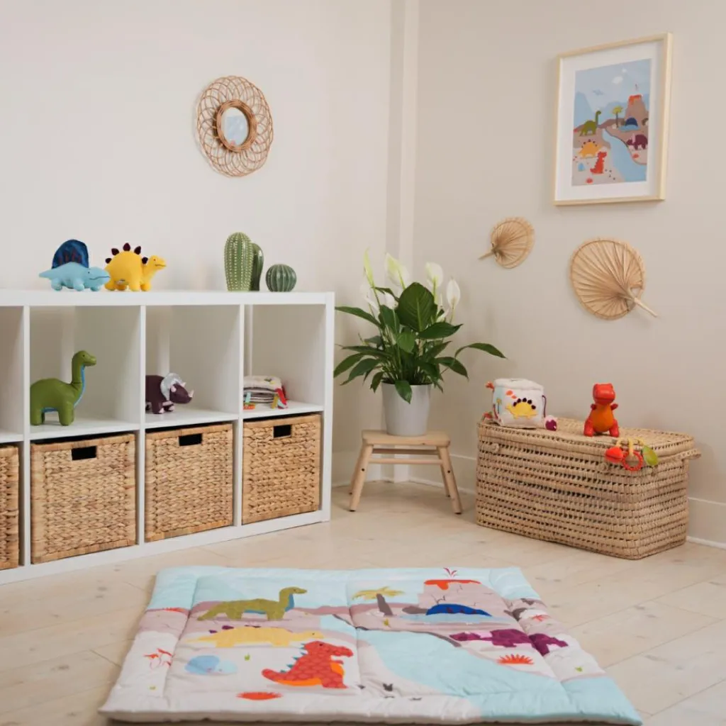 Little Big Friends Tapis de parc réversible Les Amis Dinos