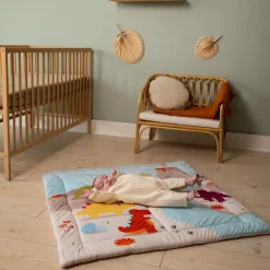 Little Big Friends Tapis de parc réversible Les Amis Dinos