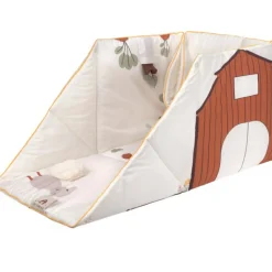 Lässig Tapis d´éveil 2 en 1 en coton bio Tiny Farmer (120 x 120 cm)