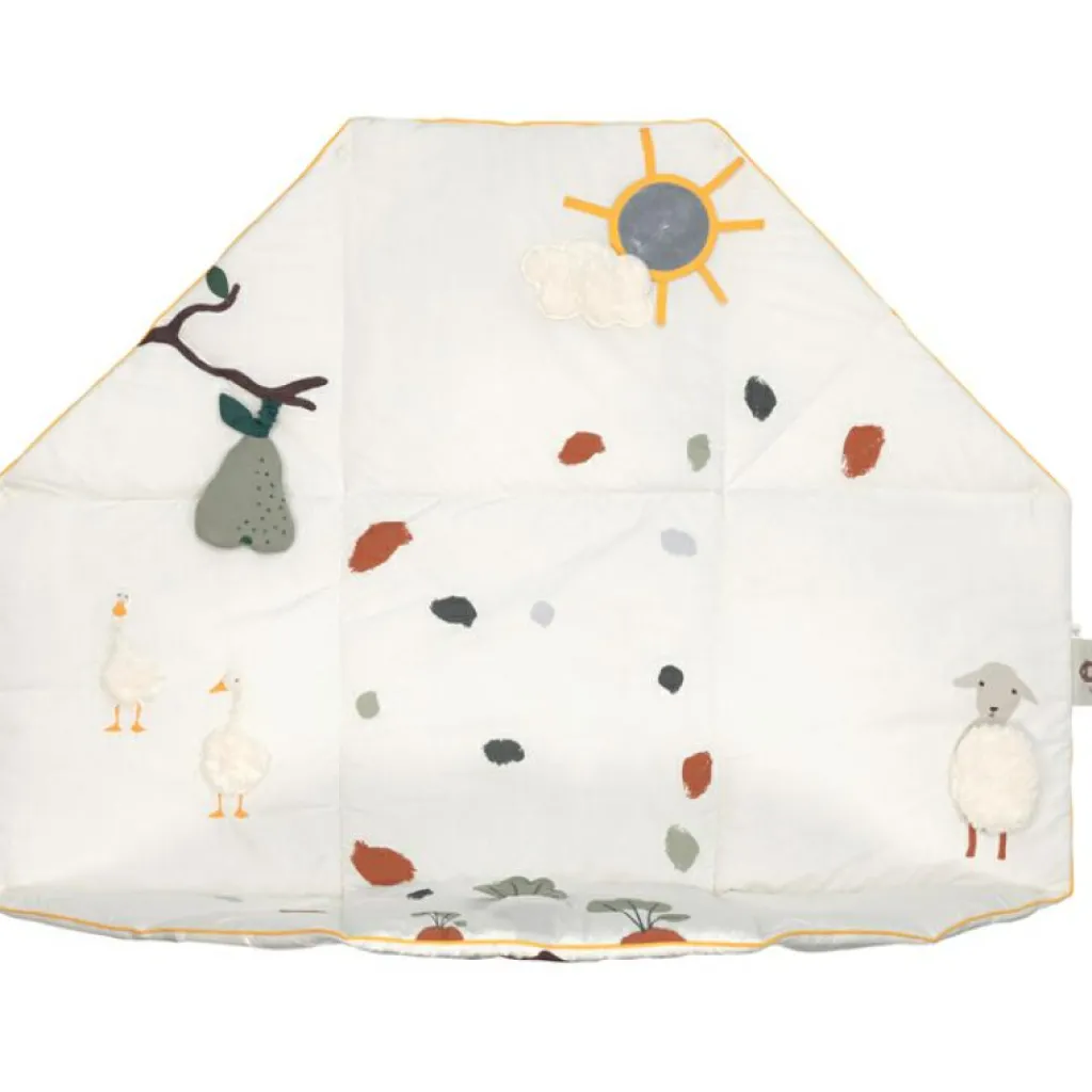 Lässig Tapis d´éveil 2 en 1 en coton bio Tiny Farmer (120 x 120 cm)
