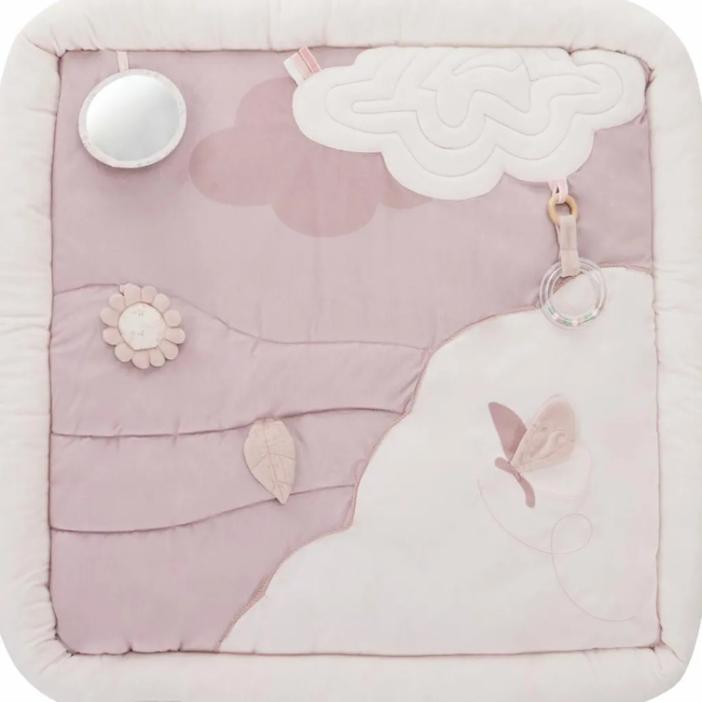 Combelle Tapis d'éveil ouatiné soft boa avec arche de jeux rose
