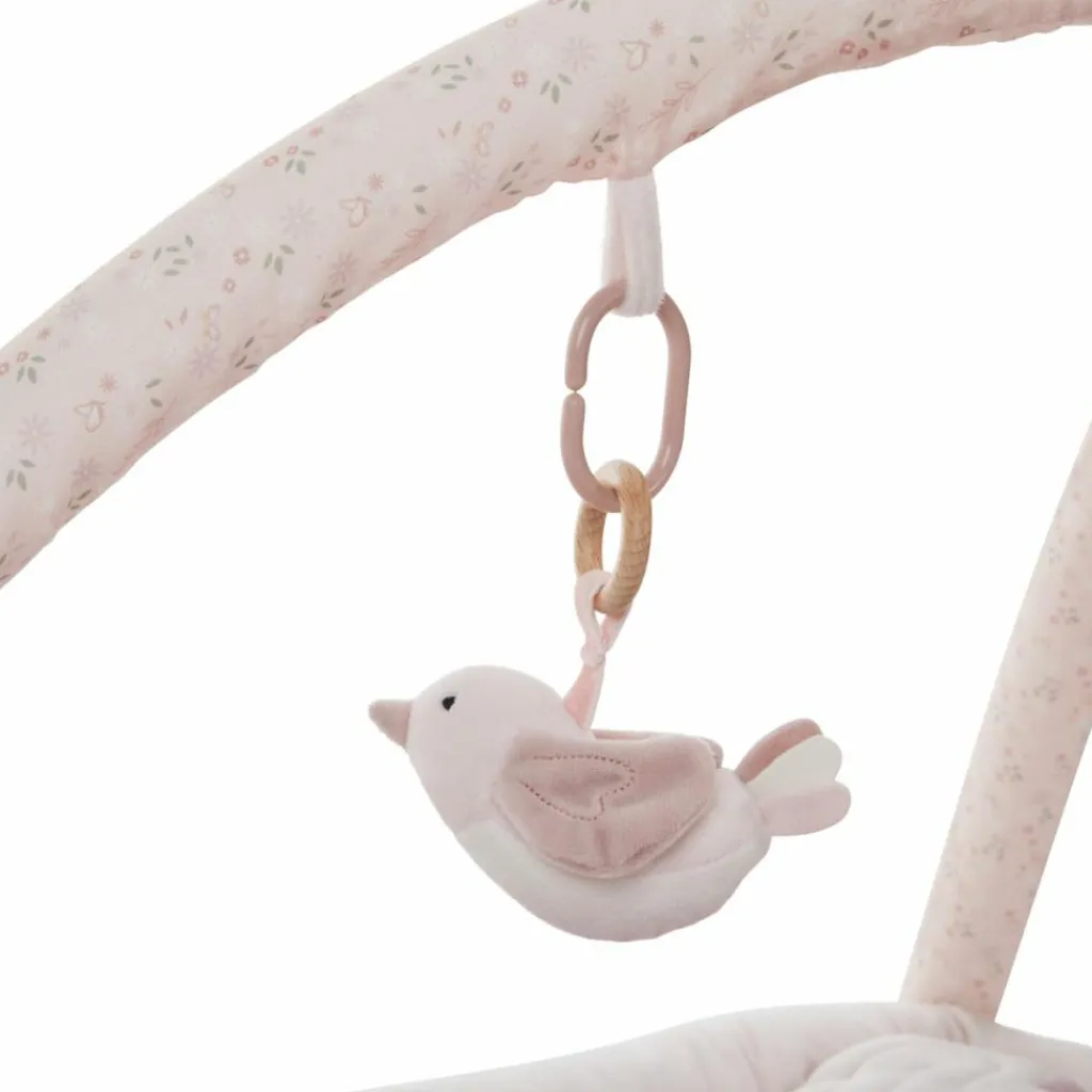 Combelle Tapis d'éveil ouatiné soft boa avec arche de jeux rose