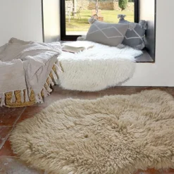 Discount Tapis en laine Woolly Sheep blanc (110 x 75 cm) Tapis