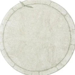 Sale Tapis lavable bamboo leaf (120 x 120 cm) Tapis