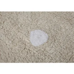 Lorena Canals Tapis lavable biscuit beige à pois (120 x 160 cm)
