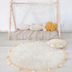 Lorena Canals Tapis lavable Bubbly natural miel (120 cm)