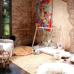 Lorena Canals Tapis lavable Bubbly natural miel (120 cm)