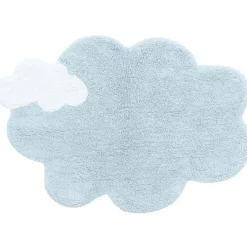 Sale Tapis lavable en coton naturel nuage Mini Dream bleu clair (70 x 100 cm) Tapis