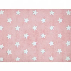 Lorena Canals Tapis lavable Etoiles rose (120 x 160 cm)