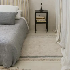 Lorena Canals Tapis lavable Gastronome bleu vintage (90 x 130 cm)