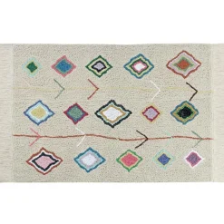 Lorena Canals Tapis lavable Kaarol sur fond écru (140 x 200 cm)