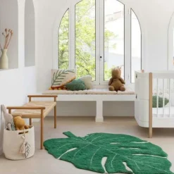 Lorena Canals Tapis lavable Monstera Leaf vert (120 x 160 cm)