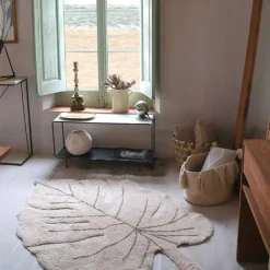 Clearance Tapis lavable Monstera natural (120 x 180 cm) Tapis