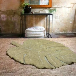 Best Tapis lavable Monstera olive (120 x 180 cm) Tapis