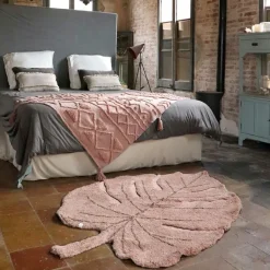 Hot Tapis lavable Monstera Vintage Nude (180 x 120 cm) Tapis