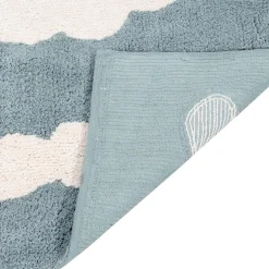 Lorena Canals Tapis lavable nuages vintage bleu (120 x 160 cm)