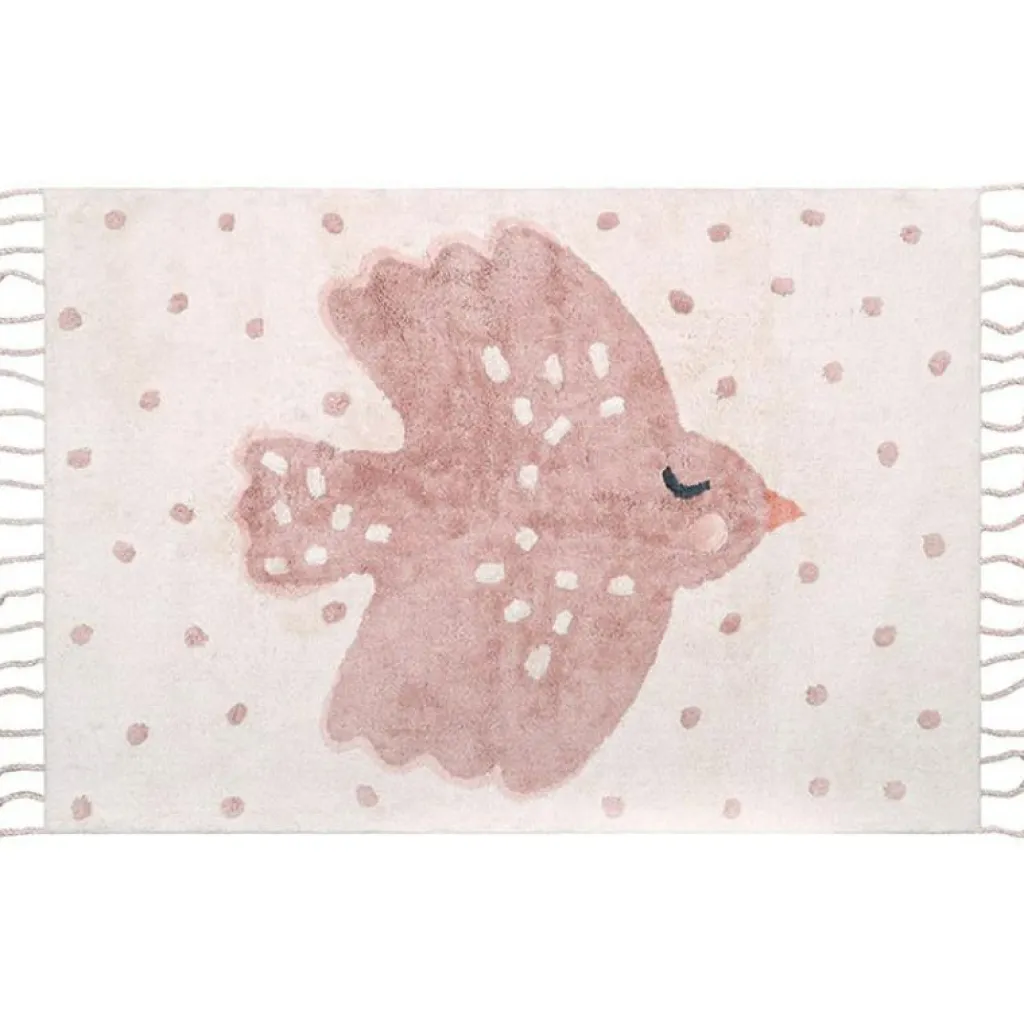 New Tapis lavable rectangulaire oiseau Birdy (100 x 150 cm) Tapis