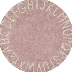 Sale Tapis lavable rond ABC vintage nude (150 cm) Tapis