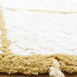 Best Tapis lavable rond Côme écru et mangue (120 cm) Tapis