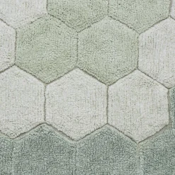 Lorena Canals Tapis lavable rond Honeycomb Blue Sage (140 cm)