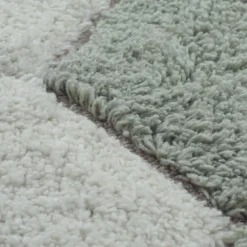 Lorena Canals Tapis lavable rond Honeycomb Blue Sage (140 cm)