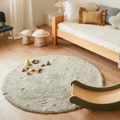 Discount Tapis lavable Round Dot Blue Sage (140 cm) Tapis