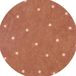 Hot Tapis lavable Round Dot Chestnut (140 cm) Tapis