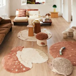 Hot Tapis lavable Round Dot Chestnut (140 cm) Tapis