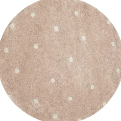 Lorena Canals Tapis lavable Round Dot Rose (140 cm)