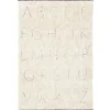 Lorena Canals Tapis lavable RugCycled® ABC en coton naturel (90 x 130 cm)