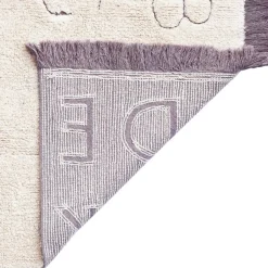 Lorena Canals Tapis lavable RugCycled® ABC en coton naturel (90 x 130 cm)