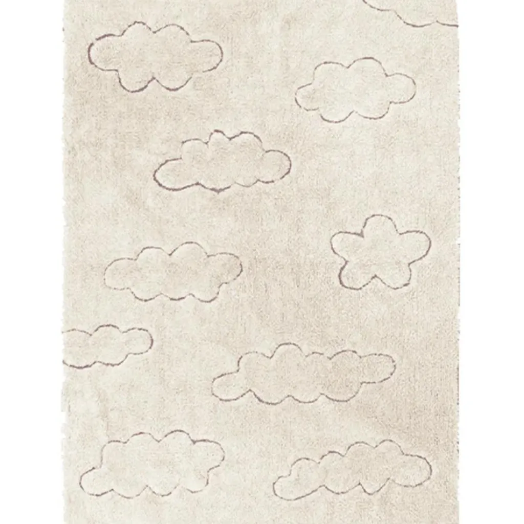 Lorena Canals Tapis lavable RugCycled® Clouds en coton naturel (90 x 130 cm)