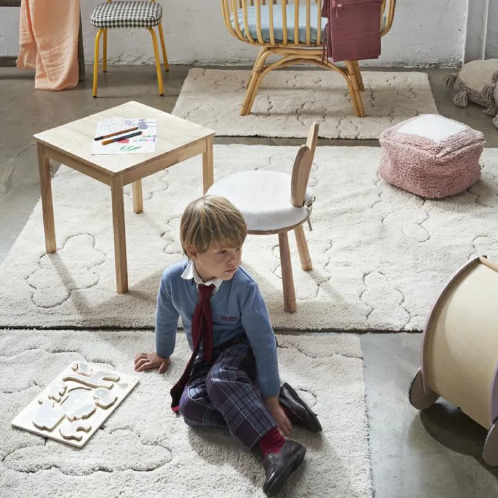 Lorena Canals Tapis lavable RugCycled® Clouds en coton naturel (90 x 130 cm)