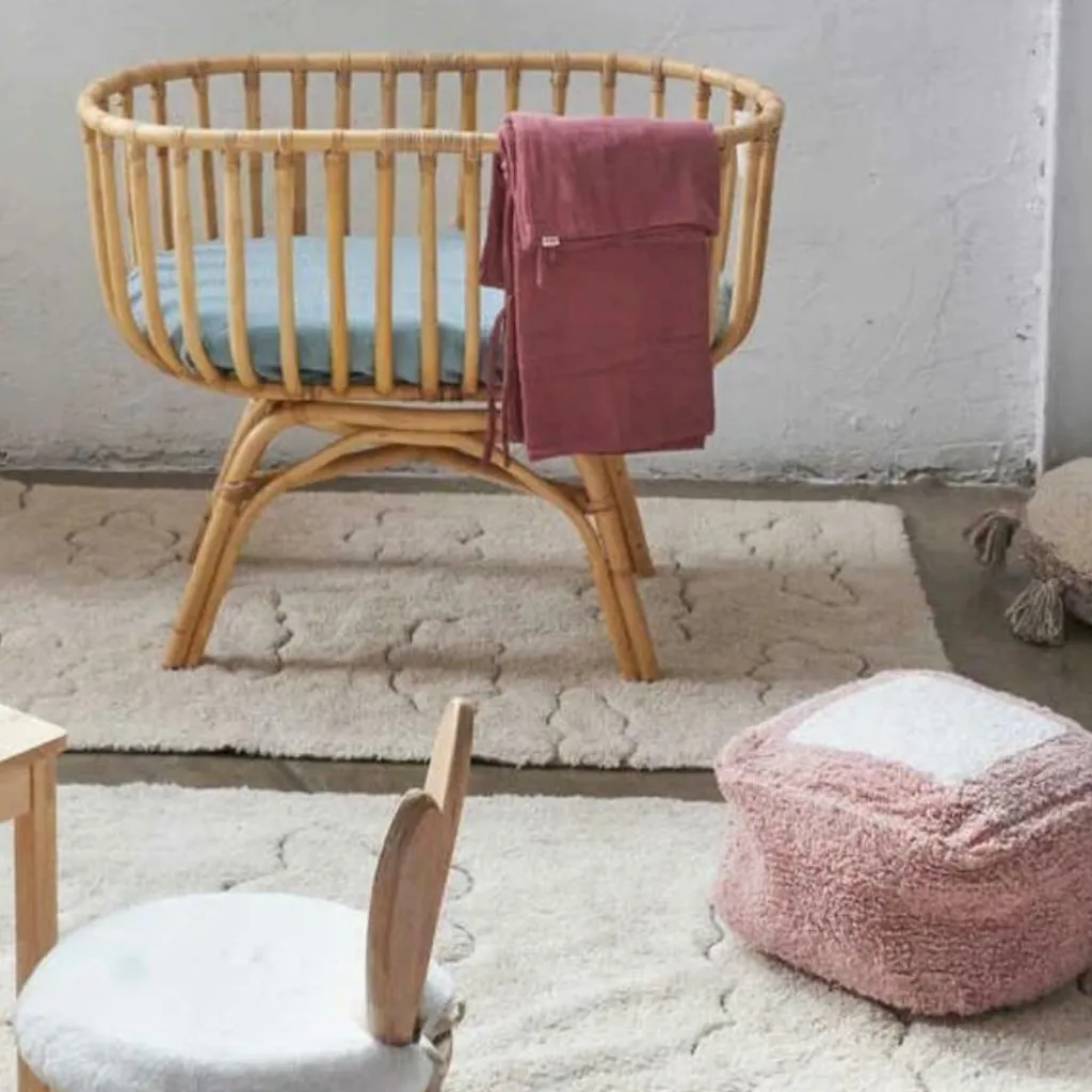 Lorena Canals Tapis lavable RugCycled® Clouds en coton naturel (90 x 130 cm)