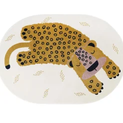 Nattiot Tapis ovale léopard Kleo miel (120 x 170 cm)
