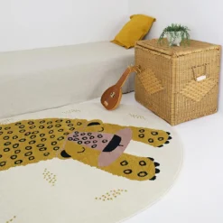 Nattiot Tapis ovale léopard Kleo miel (120 x 170 cm)
