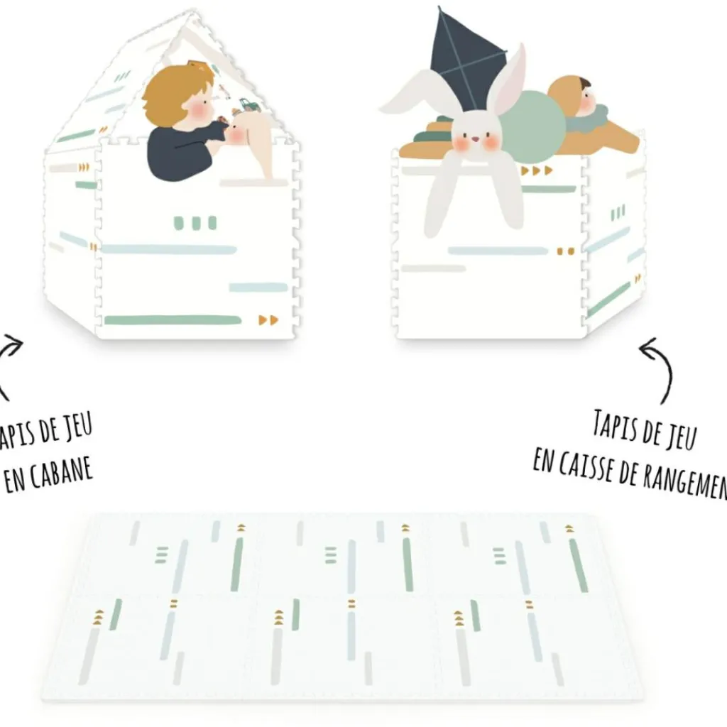 Best Tapis puzzle 3 en 1 Tiloo Farm (120 x 180 cm) Tapis De Jeu