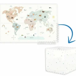 Play&Go Tapis puzzle 3 en 1 Tiloo Worldmap (120 x 180 cm)