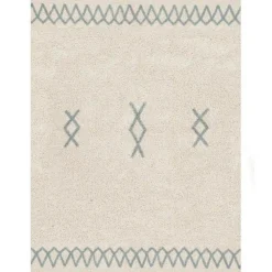 Lorena Canals Tapis rectangulaire Atlas écru et bleu (120 x 160 cm)