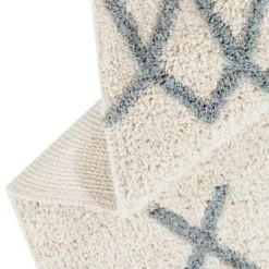 Lorena Canals Tapis rectangulaire Atlas écru et bleu (120 x 160 cm)