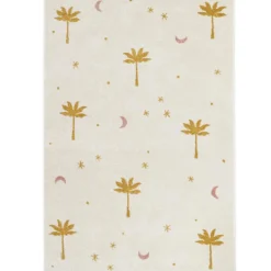 Nattiot Tapis rectangulaire Little Palm palmier Miel (120 x 170 cm)