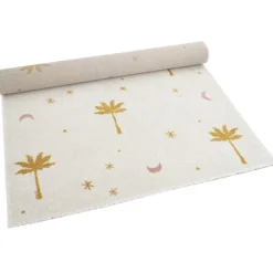 Nattiot Tapis rectangulaire Little Palm palmier Miel (120 x 170 cm)