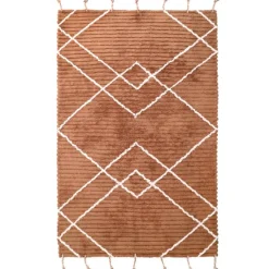Sale Tapis rectangulaire Lässa toffee (100 x 150 cm) Tapis
