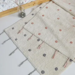 Tapis rectangulaire Nümi Gris pois (100 x 150 cm) Tapis