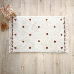 New Tapis rectangulaire pois terracotta Wooly (100 x 150 cm) Tapis
