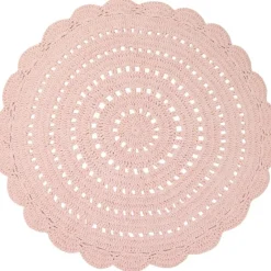 New Tapis rond Alma rose nude (120 cm) Tapis