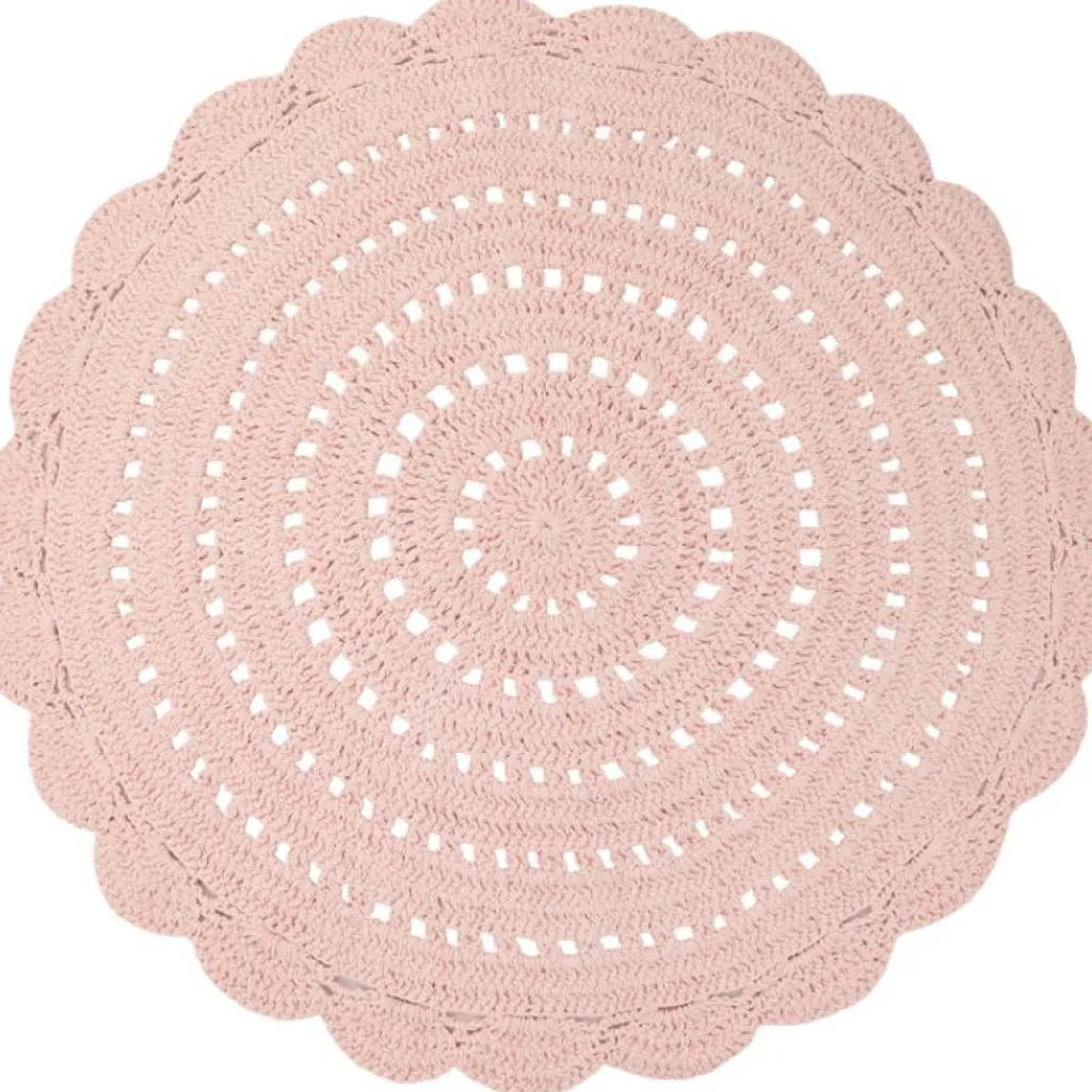 New Tapis rond Alma rose nude (120 cm) Tapis