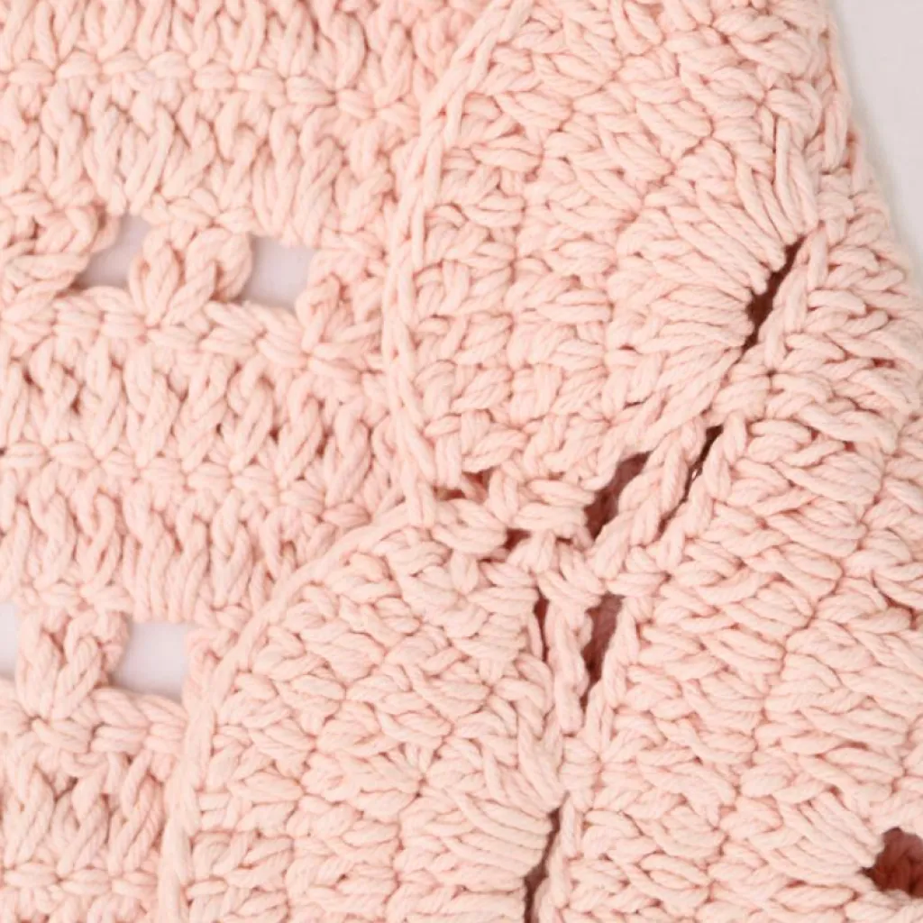 New Tapis rond Alma rose nude (120 cm) Tapis